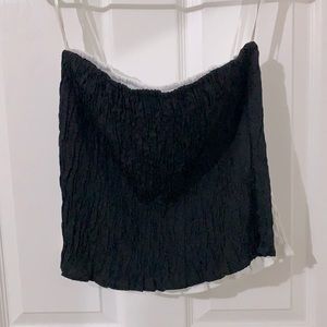 Black and white tube top.  2 piece